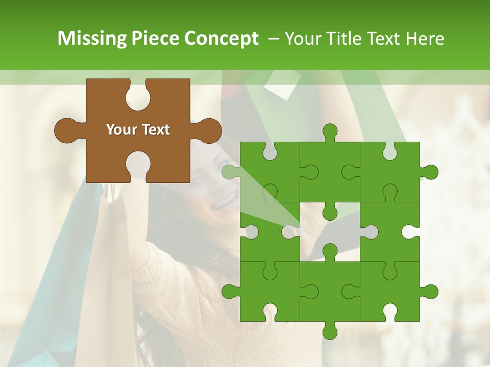 A Woman Holding Shopping Bags In Her Hands PowerPoint Template