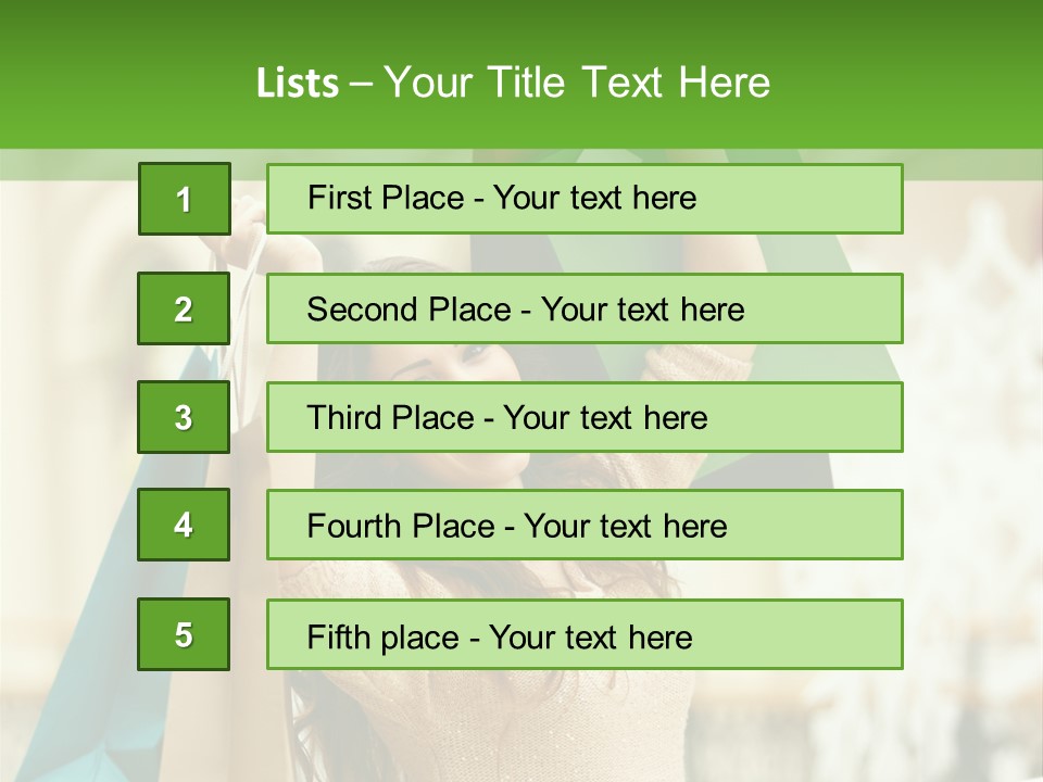 A Woman Holding Shopping Bags In Her Hands PowerPoint Template