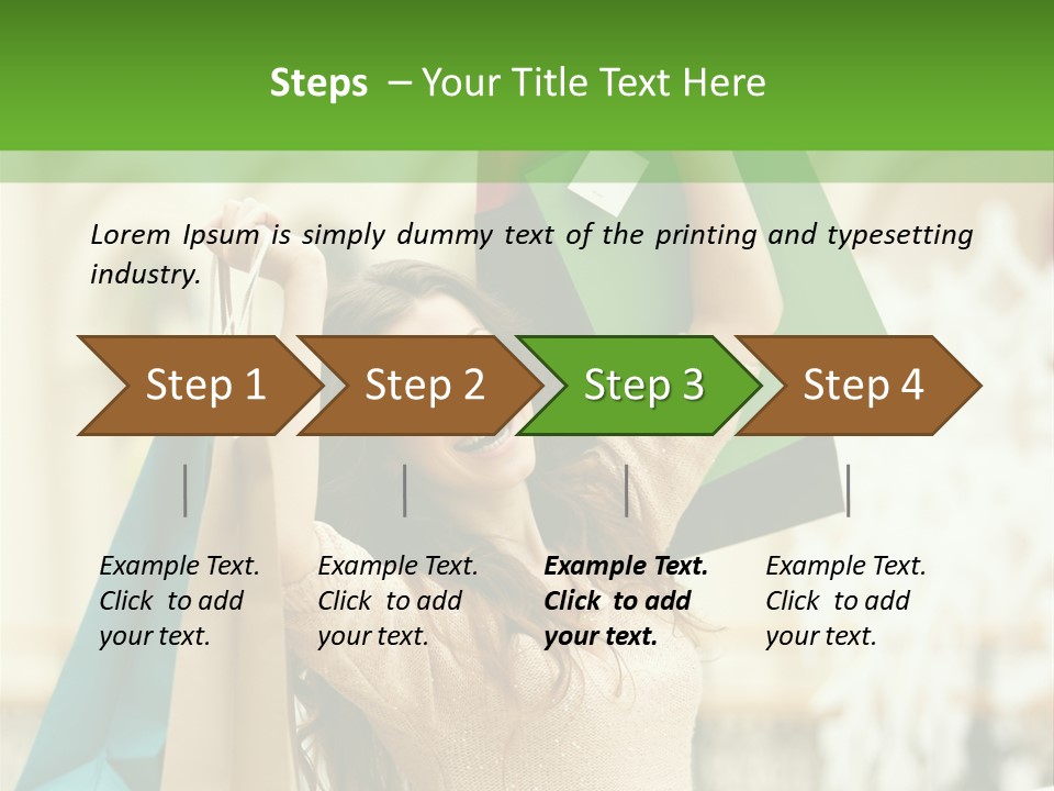 A Woman Holding Shopping Bags In Her Hands PowerPoint Template