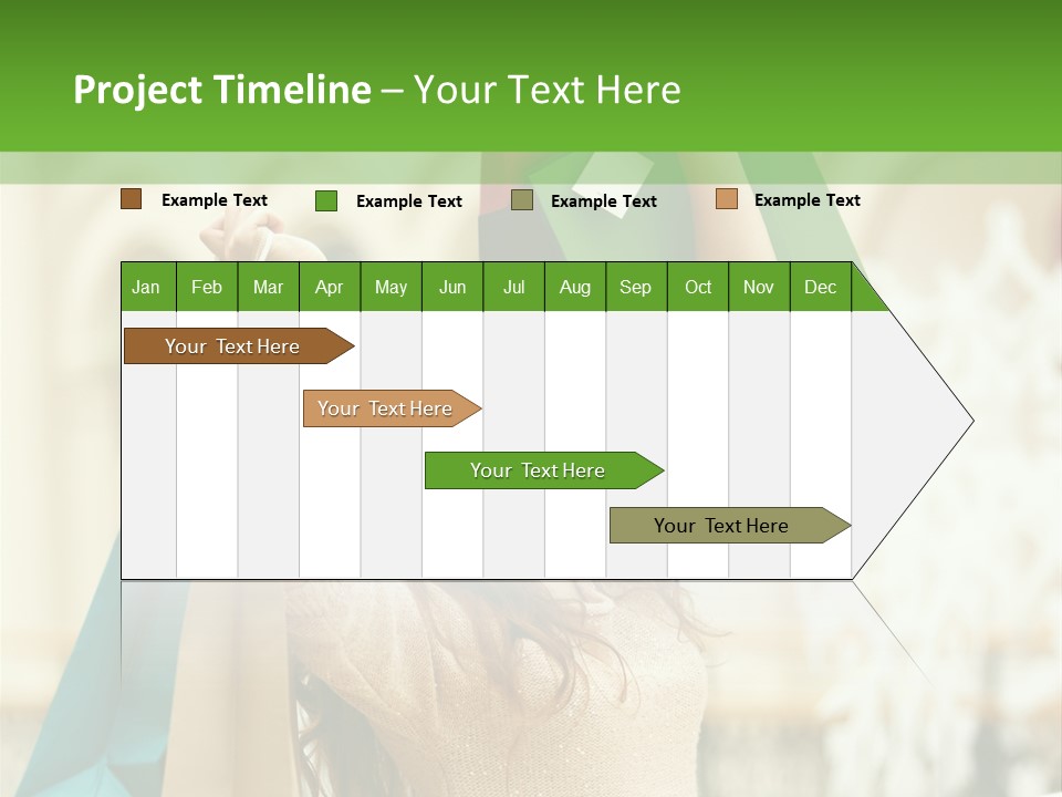 A Woman Holding Shopping Bags In Her Hands PowerPoint Template