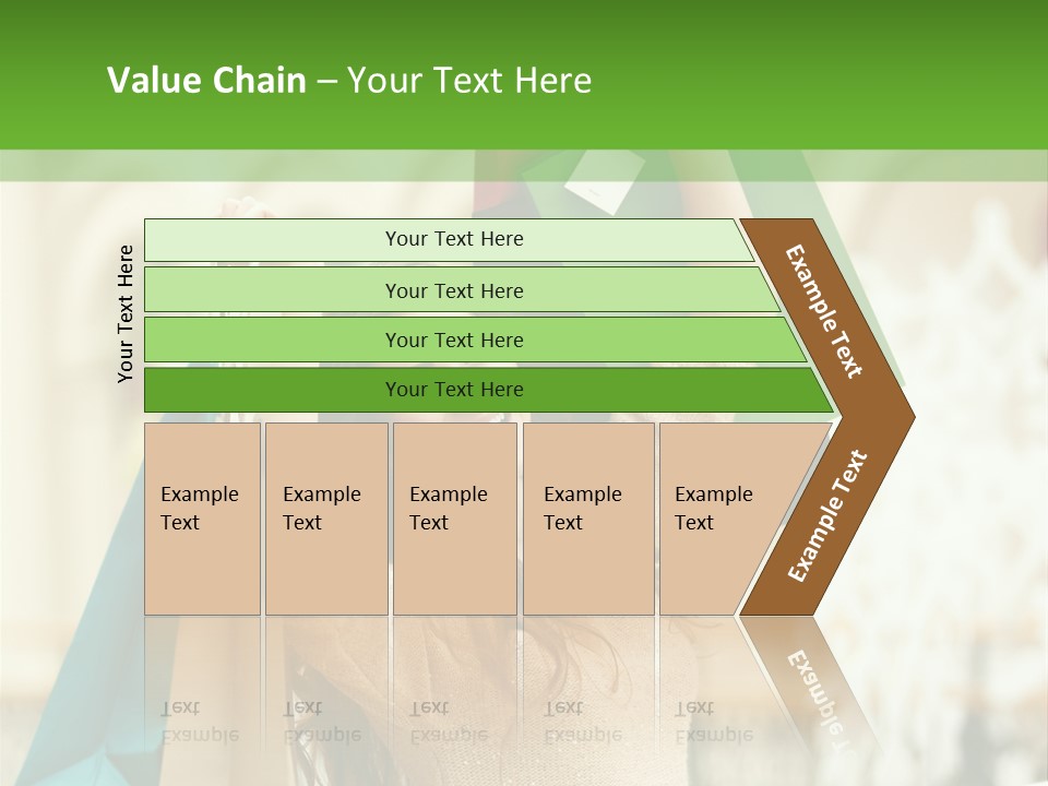 A Woman Holding Shopping Bags In Her Hands PowerPoint Template