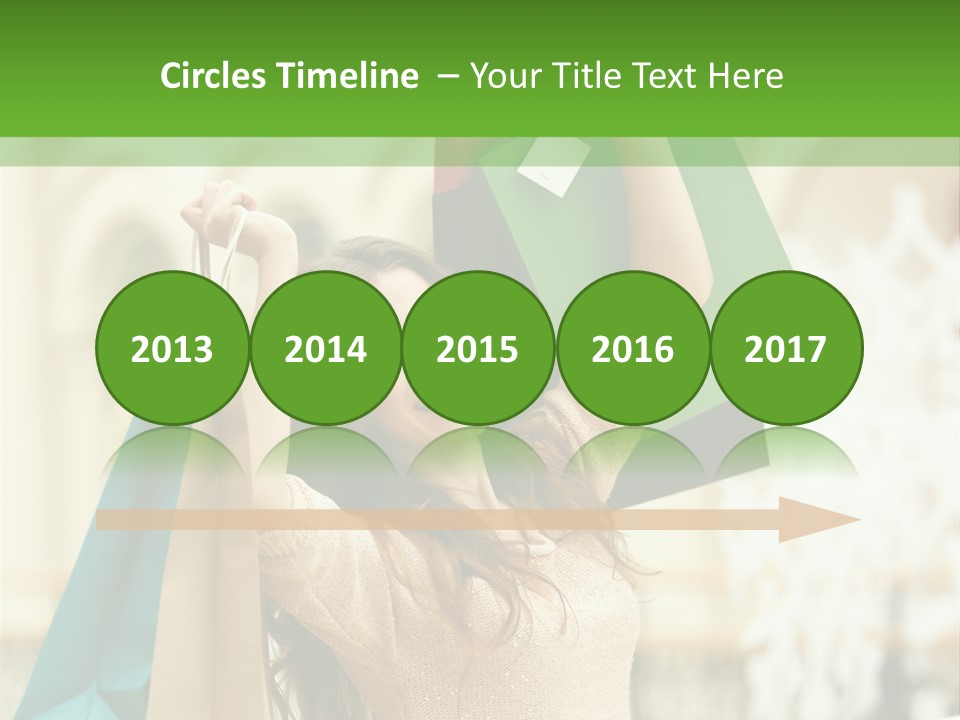 A Woman Holding Shopping Bags In Her Hands PowerPoint Template