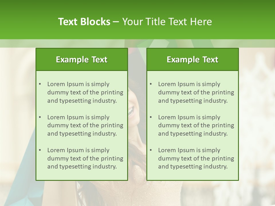 A Woman Holding Shopping Bags In Her Hands PowerPoint Template