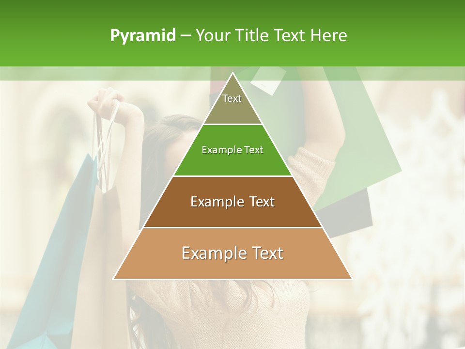 A Woman Holding Shopping Bags In Her Hands PowerPoint Template