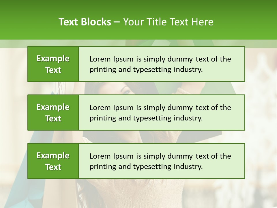 A Woman Holding Shopping Bags In Her Hands PowerPoint Template