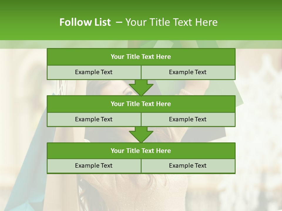 A Woman Holding Shopping Bags In Her Hands PowerPoint Template