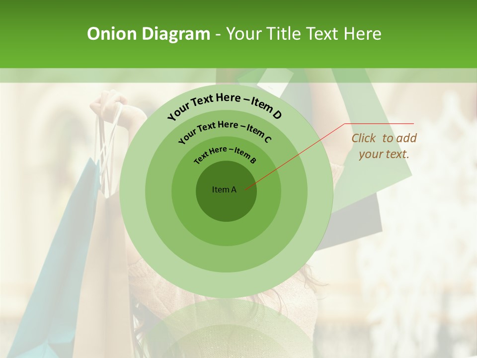 A Woman Holding Shopping Bags In Her Hands PowerPoint Template