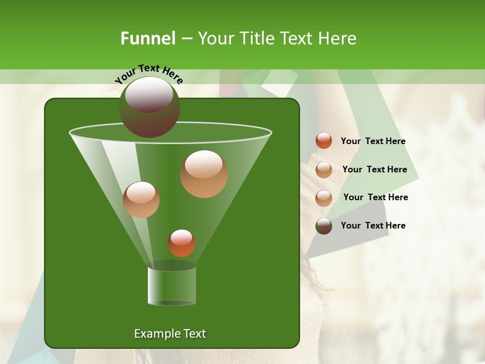 A Woman Holding Shopping Bags In Her Hands PowerPoint Template