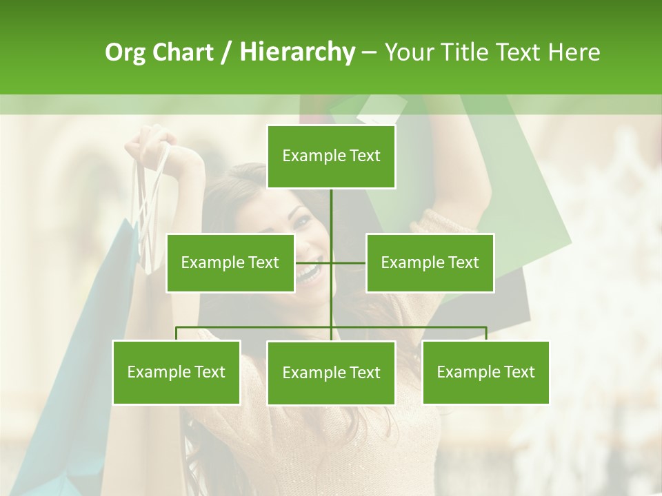 A Woman Holding Shopping Bags In Her Hands PowerPoint Template