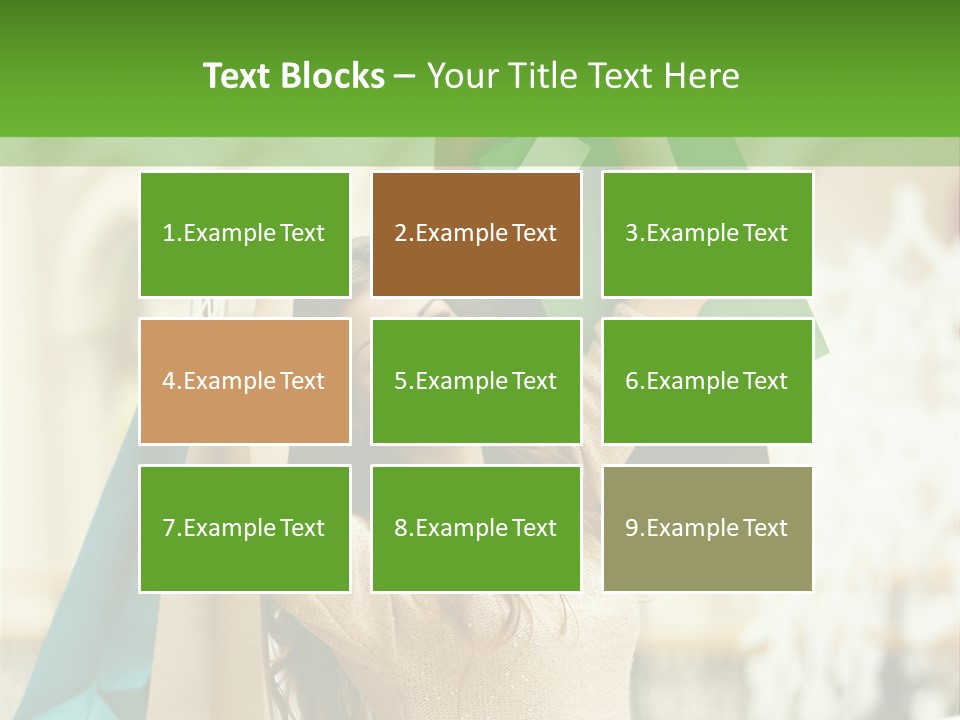 A Woman Holding Shopping Bags In Her Hands PowerPoint Template