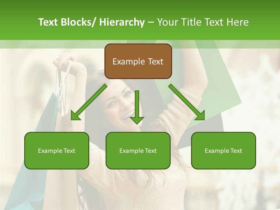 A Woman Holding Shopping Bags In Her Hands PowerPoint Template