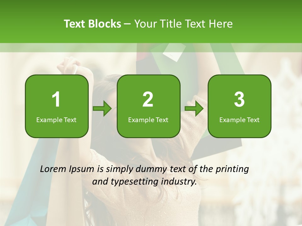 A Woman Holding Shopping Bags In Her Hands PowerPoint Template