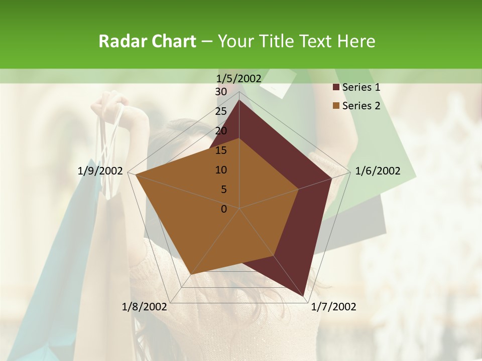 A Woman Holding Shopping Bags In Her Hands PowerPoint Template