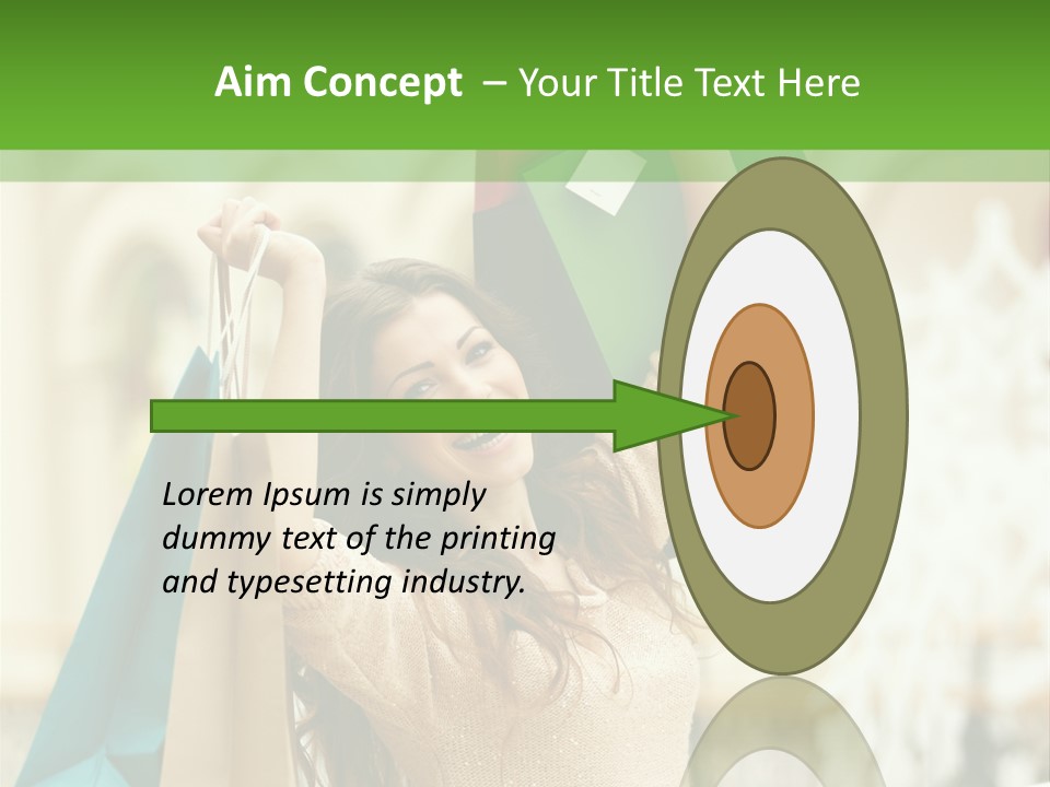 A Woman Holding Shopping Bags In Her Hands PowerPoint Template