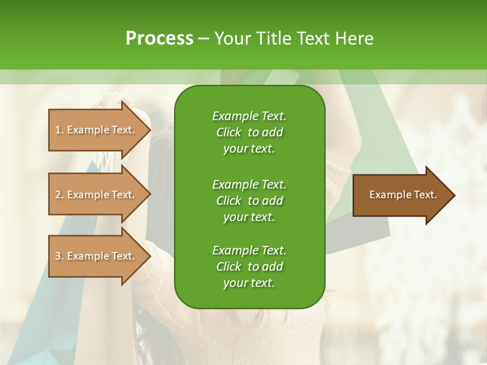 A Woman Holding Shopping Bags In Her Hands PowerPoint Template