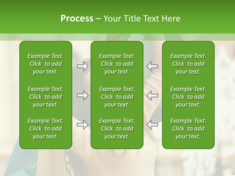 A Woman Holding Shopping Bags In Her Hands PowerPoint Template