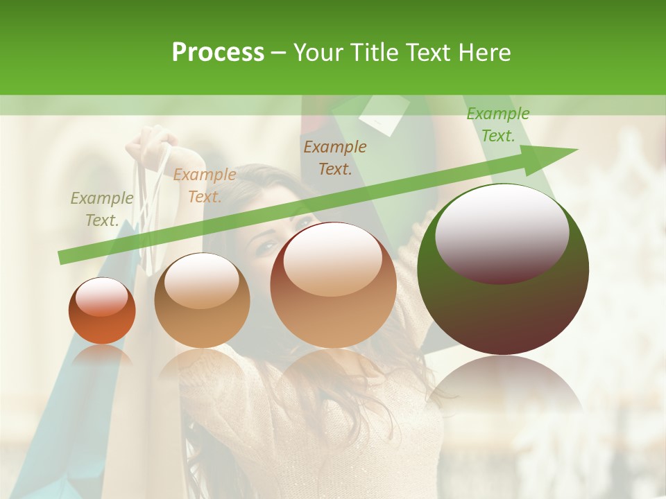 A Woman Holding Shopping Bags In Her Hands PowerPoint Template