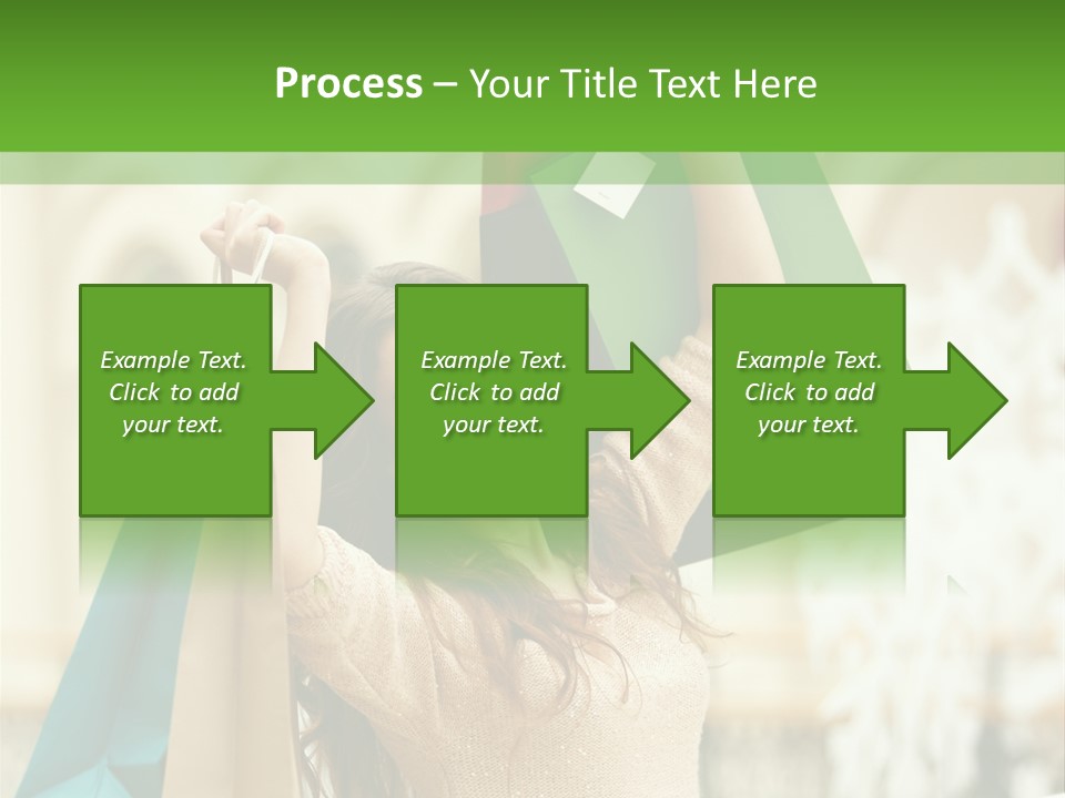 A Woman Holding Shopping Bags In Her Hands PowerPoint Template