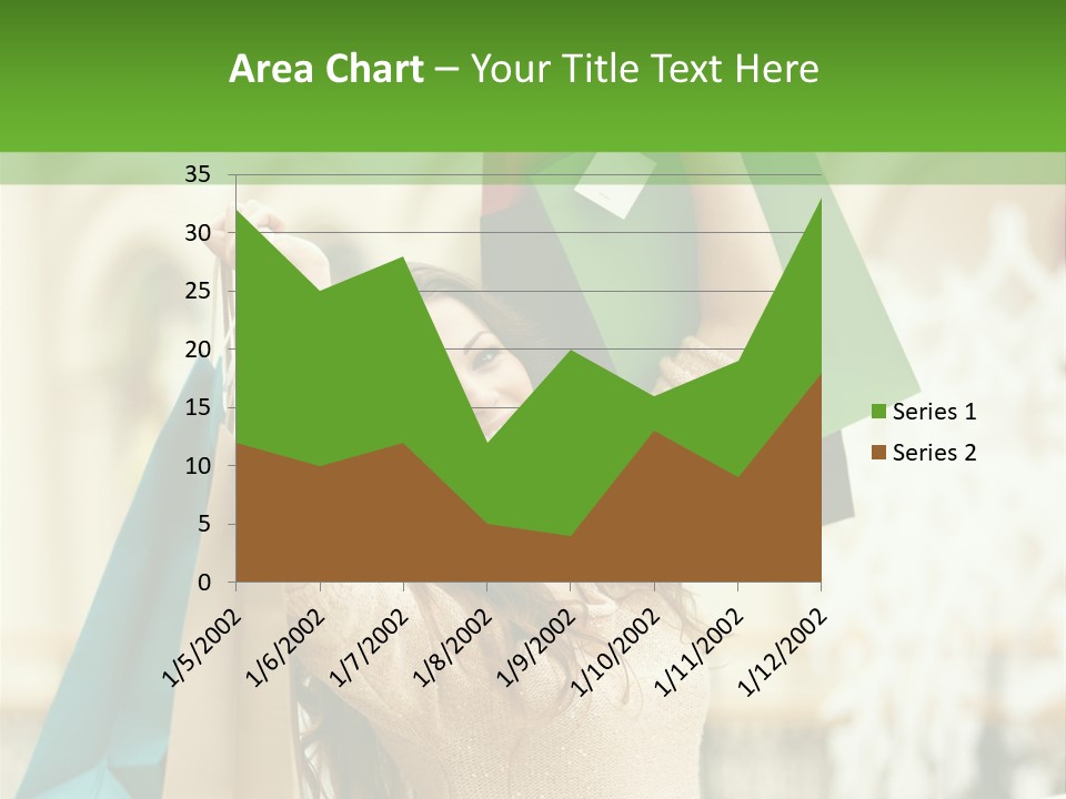 A Woman Holding Shopping Bags In Her Hands PowerPoint Template