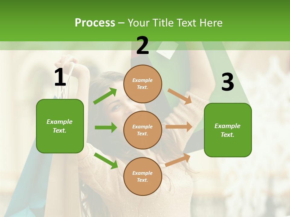 A Woman Holding Shopping Bags In Her Hands PowerPoint Template