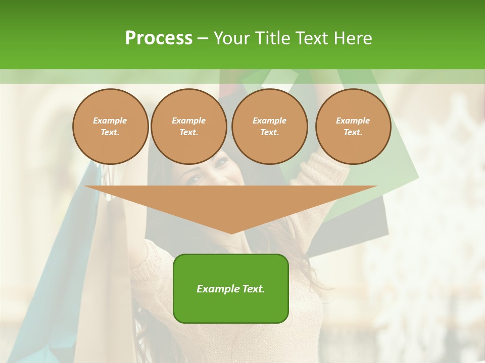 A Woman Holding Shopping Bags In Her Hands PowerPoint Template