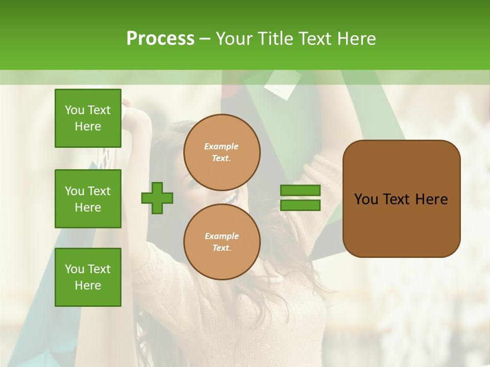 A Woman Holding Shopping Bags In Her Hands PowerPoint Template