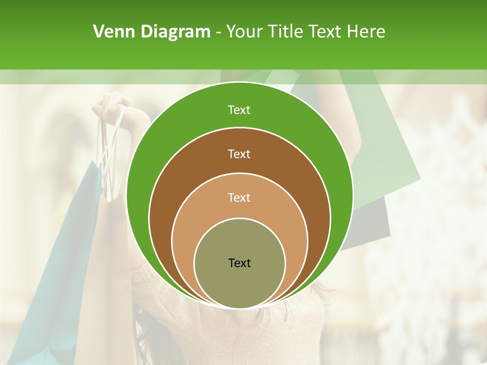 A Woman Holding Shopping Bags In Her Hands PowerPoint Template