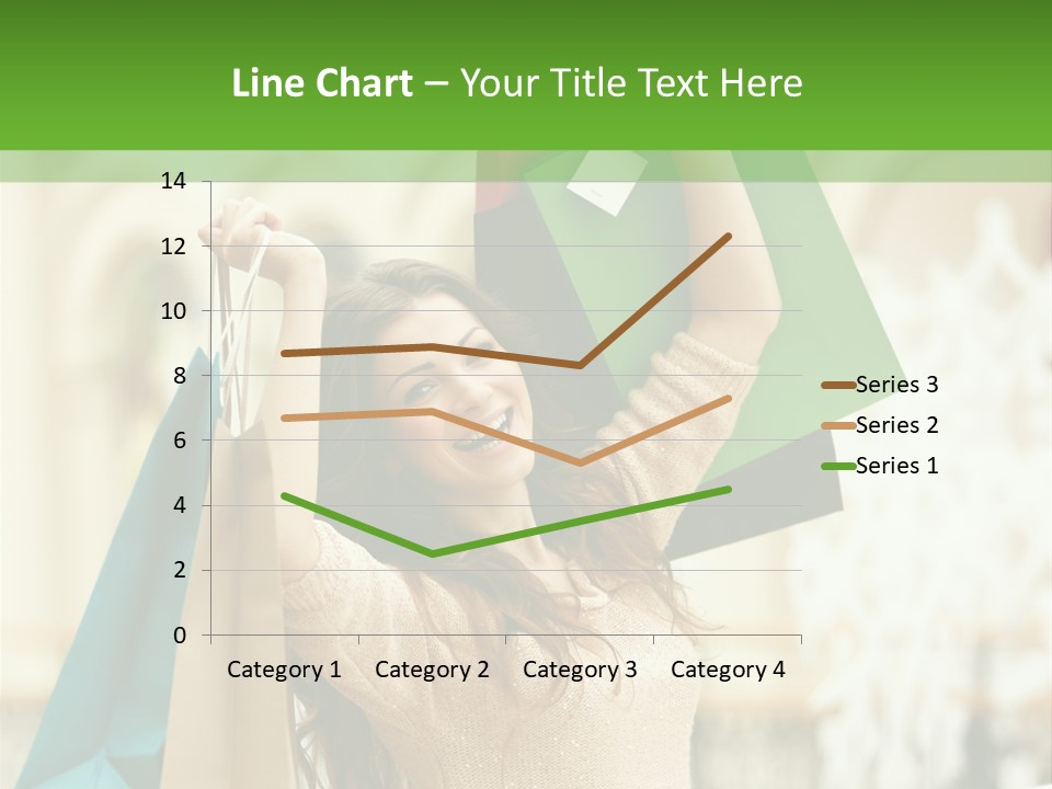 A Woman Holding Shopping Bags In Her Hands PowerPoint Template