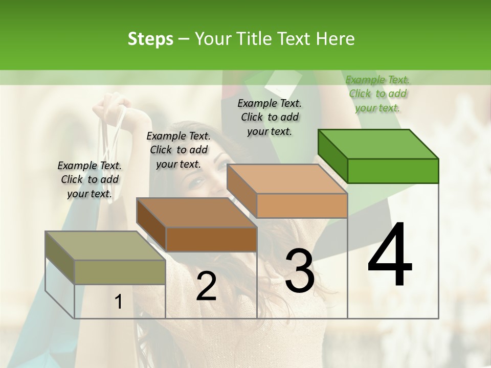 A Woman Holding Shopping Bags In Her Hands PowerPoint Template