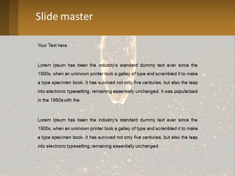 A Glass Of Champagne Is Being Poured Into The Air PowerPoint Template