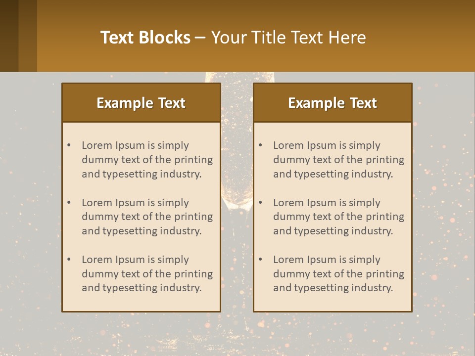 A Glass Of Champagne Is Being Poured Into The Air PowerPoint Template