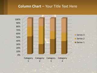 A Glass Of Champagne Is Being Poured Into The Air PowerPoint Template
