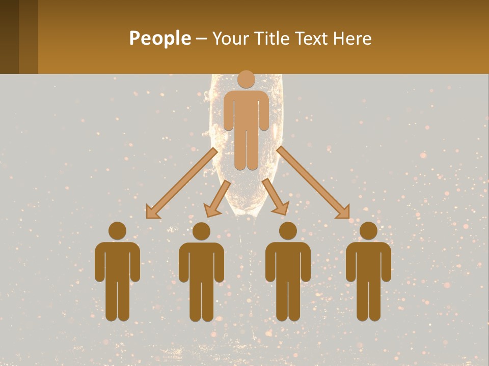 A Glass Of Champagne Is Being Poured Into The Air PowerPoint Template