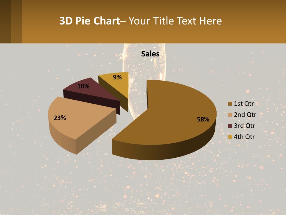 A Glass Of Champagne Is Being Poured Into The Air PowerPoint Template