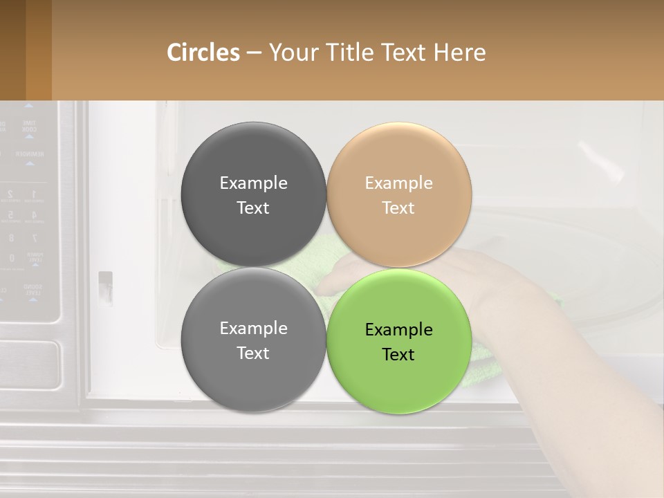 A Person Cleaning A Microwave With A Green Towel PowerPoint Template