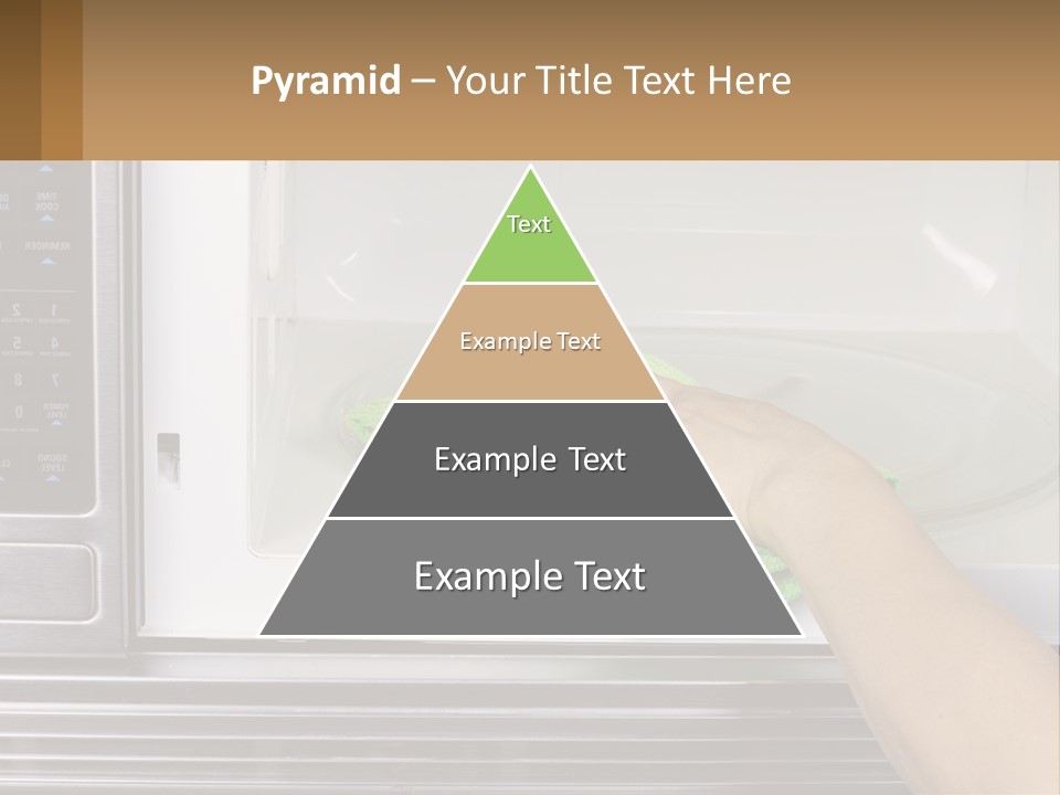A Person Cleaning A Microwave With A Green Towel PowerPoint Template
