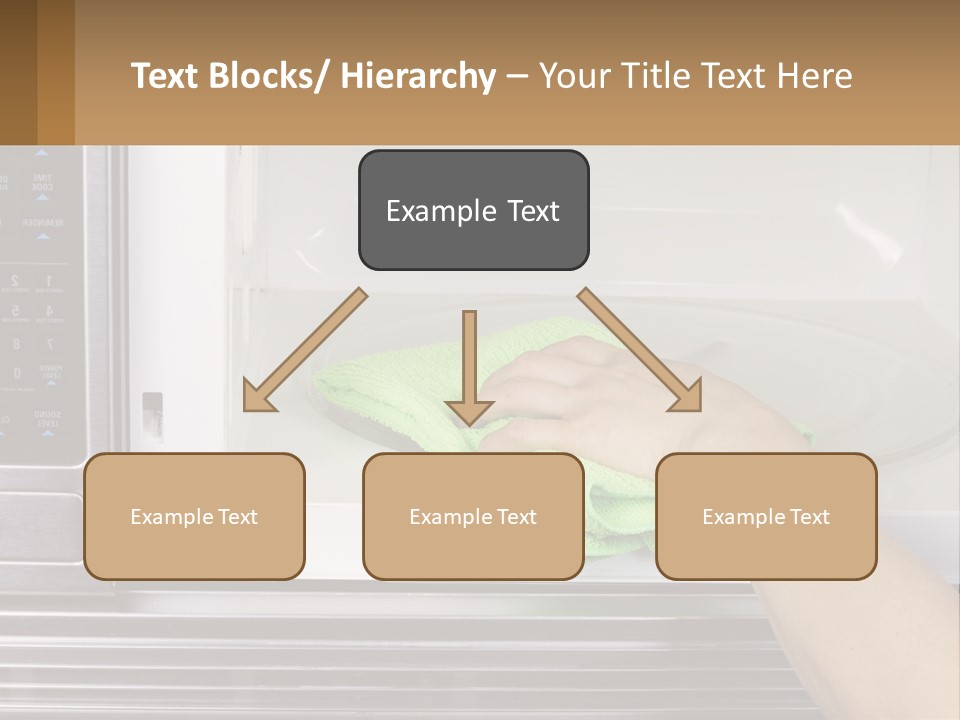 A Person Cleaning A Microwave With A Green Towel PowerPoint Template