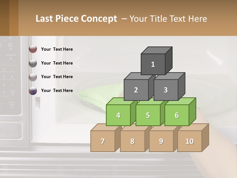 A Person Cleaning A Microwave With A Green Towel PowerPoint Template