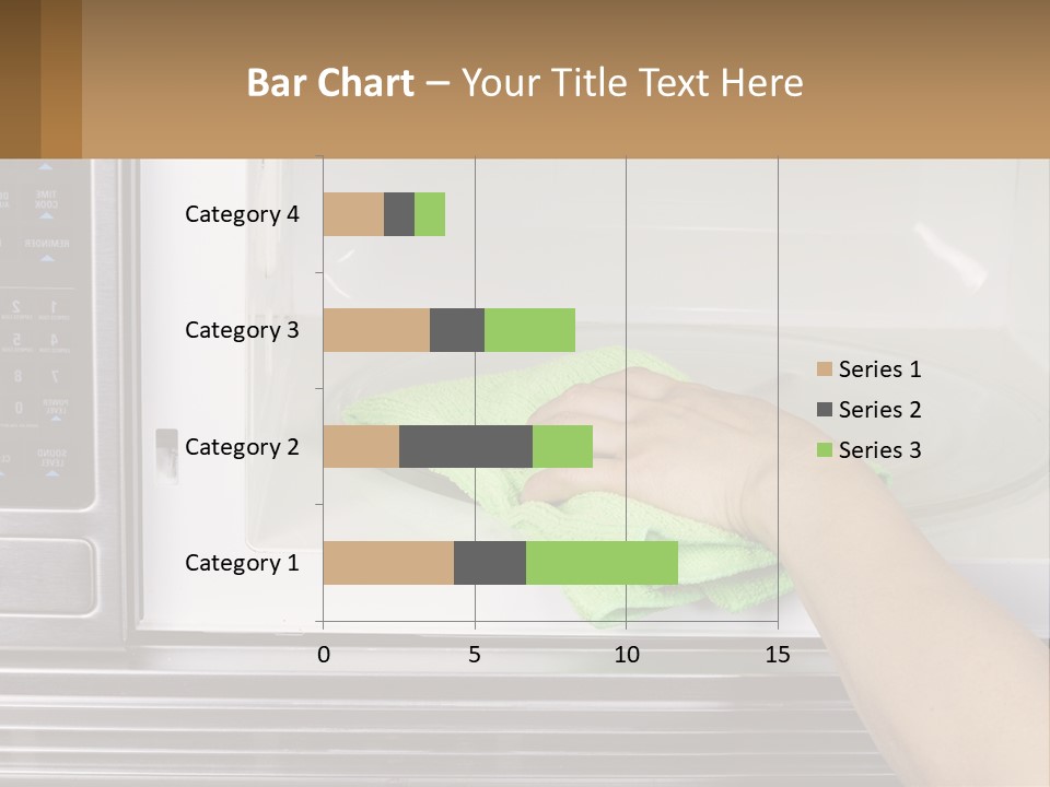 A Person Cleaning A Microwave With A Green Towel PowerPoint Template
