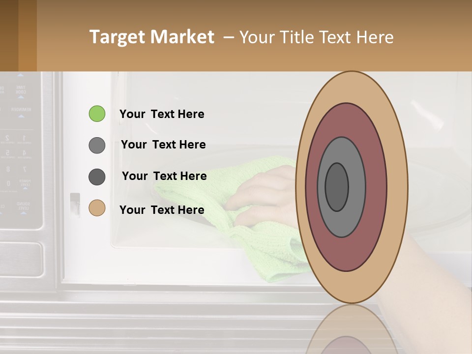 A Person Cleaning A Microwave With A Green Towel PowerPoint Template