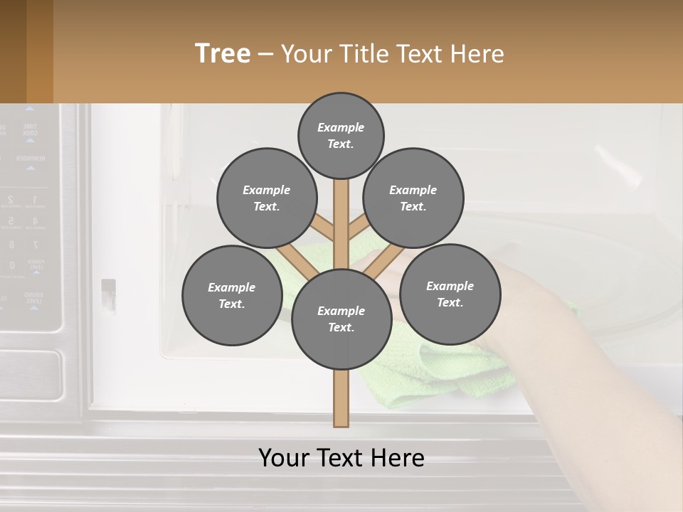 A Person Cleaning A Microwave With A Green Towel PowerPoint Template