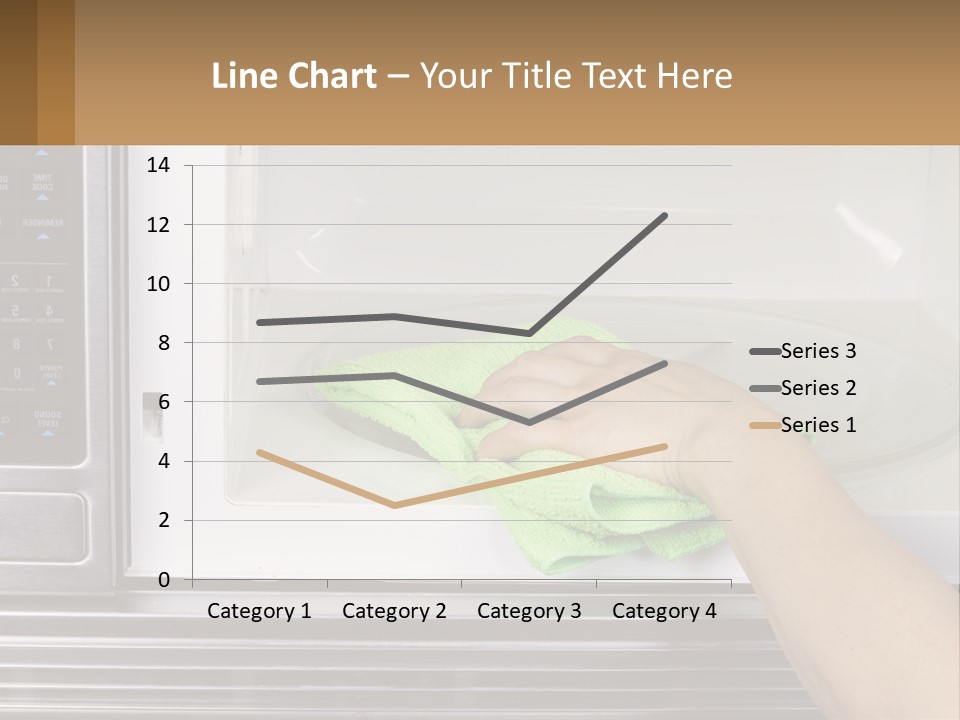 A Person Cleaning A Microwave With A Green Towel PowerPoint Template