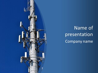 A Power Pole With A Blue Sky In The Background PowerPoint Template