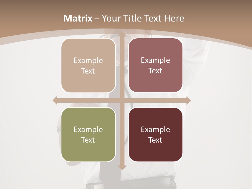 A Man In A Tie Is Holding His Head With His Hands PowerPoint Template