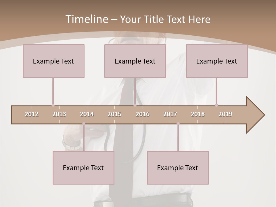 A Man In A Tie Is Holding His Head With His Hands PowerPoint Template