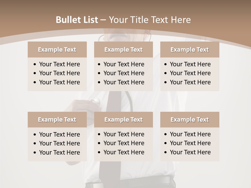 A Man In A Tie Is Holding His Head With His Hands PowerPoint Template