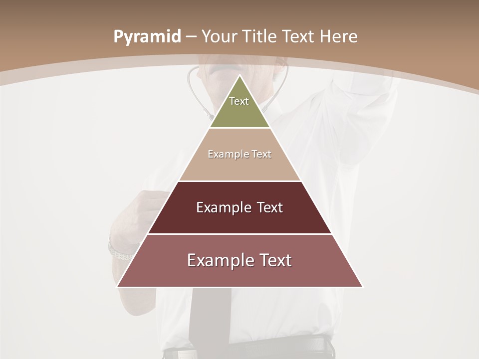 A Man In A Tie Is Holding His Head With His Hands PowerPoint Template