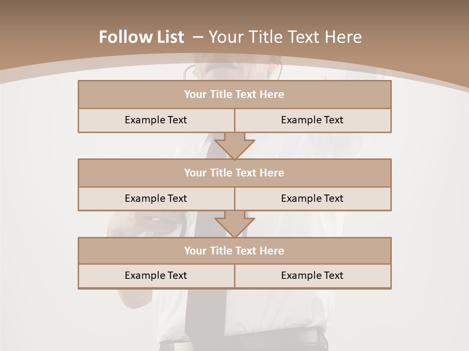 A Man In A Tie Is Holding His Head With His Hands PowerPoint Template