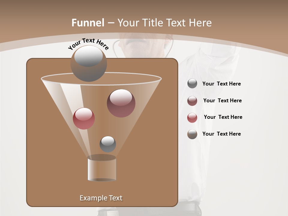 A Man In A Tie Is Holding His Head With His Hands PowerPoint Template