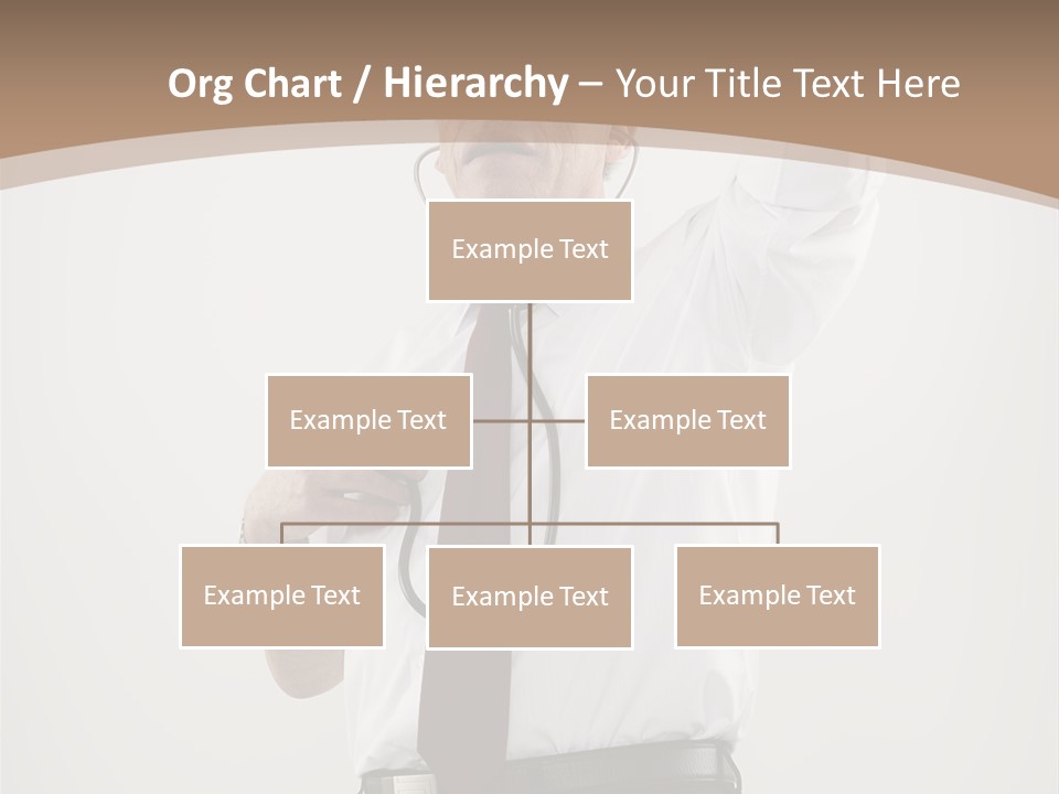 A Man In A Tie Is Holding His Head With His Hands PowerPoint Template